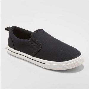 Cat & Jack black slip on shoes
